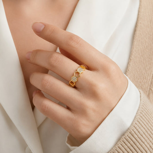 Verona Link Chain Adjustable Ring