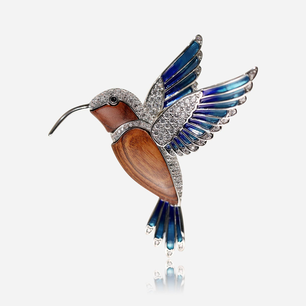Cobalt Flight Brooch