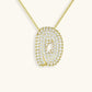 Bubble Initial Crystals Necklace