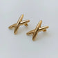 Modern Gold X Shaped Earrings