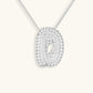 Bubble Initial Crystals Necklace