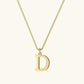 Vintage Letter Initial Gold Necklace