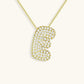 Bubble Initial Crystals Necklace