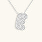 Bubble Initial Crystals Necklace