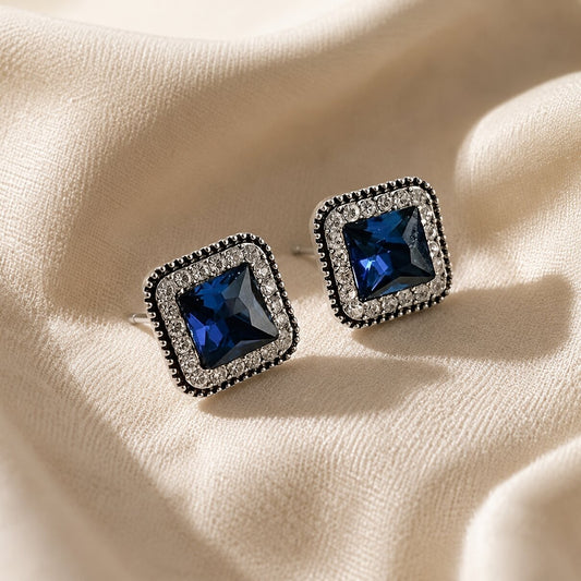 Exquisite Sapphire Stud Earrings