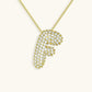 Bubble Initial Crystals Necklace