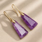 Faceted Geometric Drop Earrings