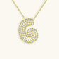 Bubble Initial Crystals Necklace