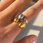 Two Tone Gold Silver Stackable Ring