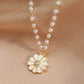Daisy Pearl Pendant Necklace