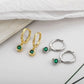 Shimmering Green Zircon Earrings