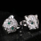 Delicate Leopard Head Earrings