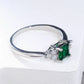 Vintage Minimalist Green Zirconia Ring