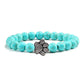 Beaded Paw Bracelet Natural Stone Design