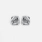 Molten Silver Statement Earring