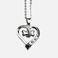 Dog Paw Heart Stainless Steel Necklace