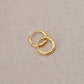 Gold Bevelled Huggie Hoops
