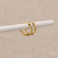 Twisted Gold Huggie Hoops