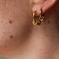 Stacked Ring Hoop Earrings
