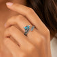 Turquoise Dragonfly Sunflower Ring