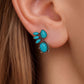 Turquoise Geometric Floral Earrings