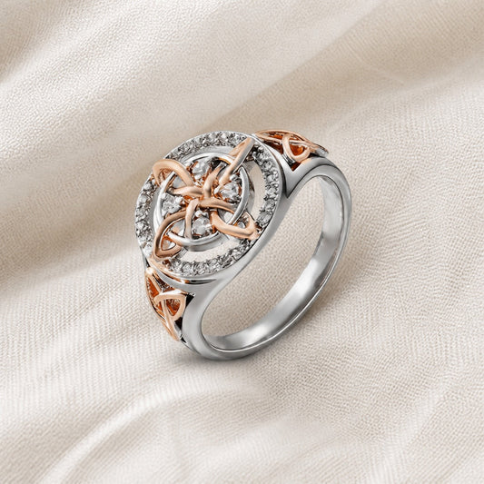 Irregular Rose Gold Flower Ring