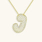 Bubble Initial Crystals Necklace
