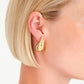 Modern Gold Tear Drop Earrings