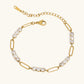Gold Chain With Sparkling Crystals Bracelet