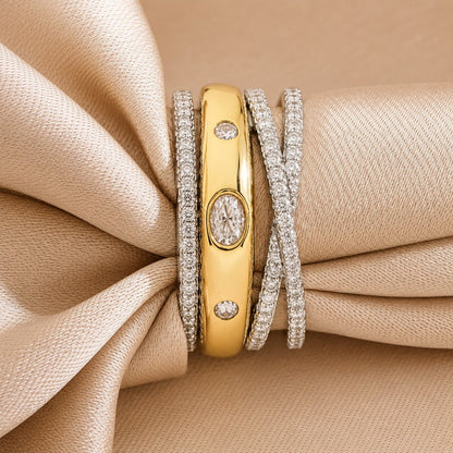 Luxury Halo Zirconia Ring