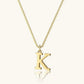 Vintage Letter Initial Gold Necklace