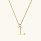 Vintage Letter Initial Gold Necklace
