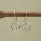 Vintage Gold and Silver Earrings with Cubic Zirconia