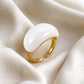 Lava Drop SS Enamel Ring