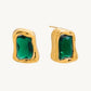 Timeless Gold Zircon Square Earrings