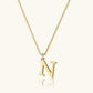 Vintage Letter Initial Gold Necklace