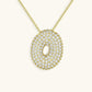 Bubble Initial Crystals Necklace