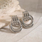 Lustrous Layered Hoop Earrings