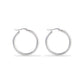 Polished Silver Classic Hoop Earrings