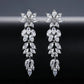 White Zirconia Flower Earrings