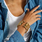 Gold Gemstone Bangle