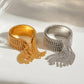 Radiant Gold Tassel Ring