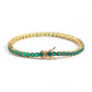 Classic Emerald Gold Tennis Bracelet