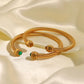 Gold Gemstone Bangle