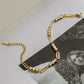 Gold Chain With Sparkling Crystals Bracelet