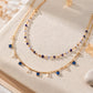 Double Layer Geometric Bead Necklace