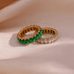 Crystals Simulant Gold Ring