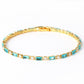 Gold Zircon Turquoise Stone Bracelet