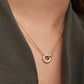 Dazzling Necklace With Ring Accent