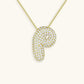 Bubble Initial Crystals Necklace